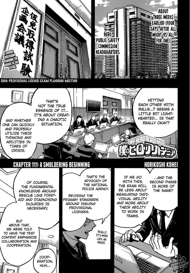 Boku No Hero Academia Chapter 111 page 1 - 