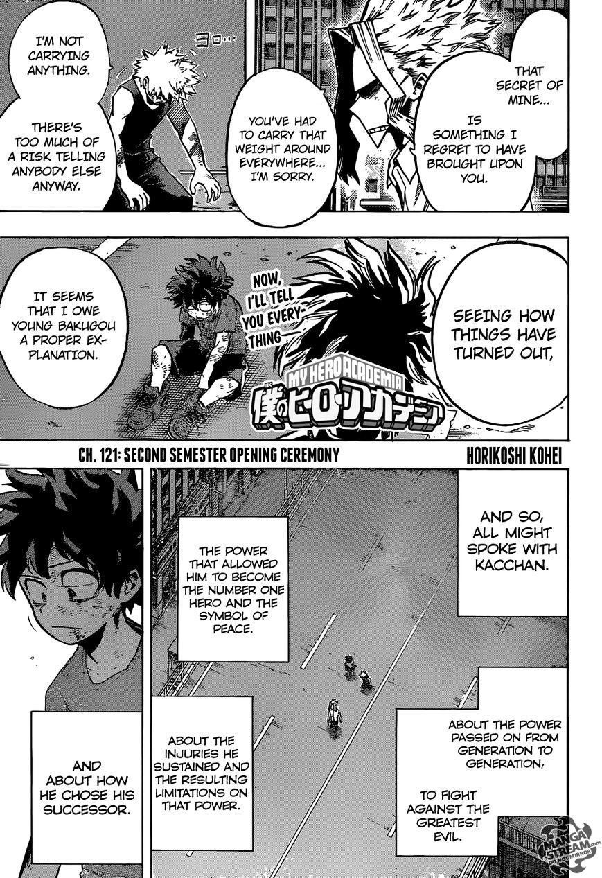 Boku No Hero Academia Chapter 121 page 1 - 
