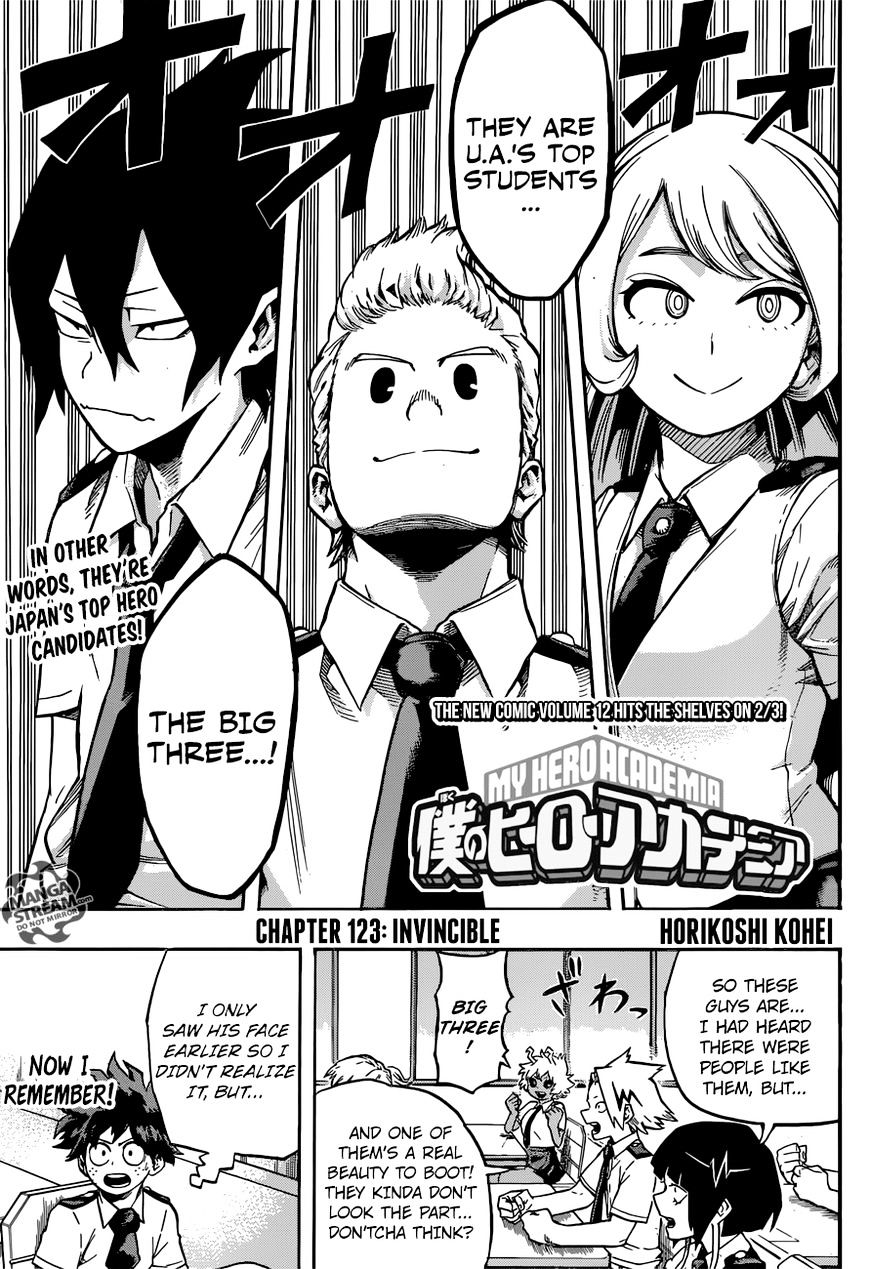 Boku No Hero Academia Chapter 123 page 1 - 