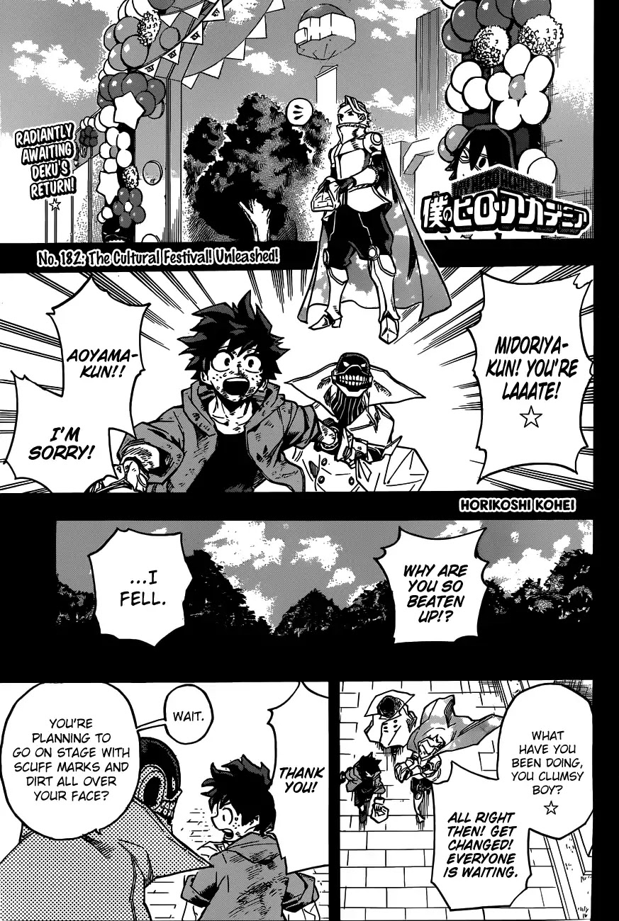 Boku No Hero Academia Chapter 182 page 1 - 