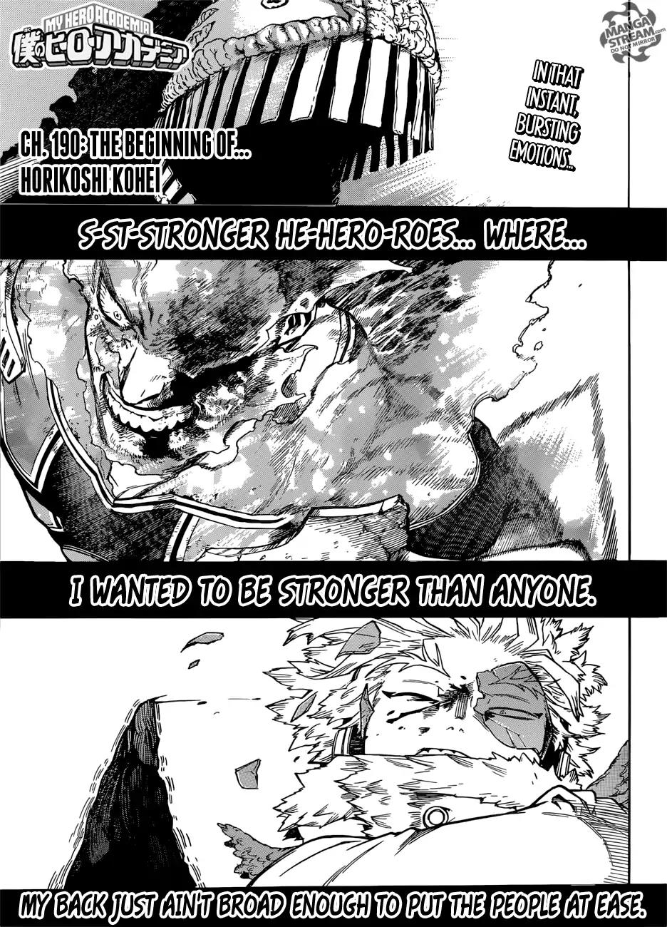 Boku No Hero Academia Chapter 190 page 1 - 