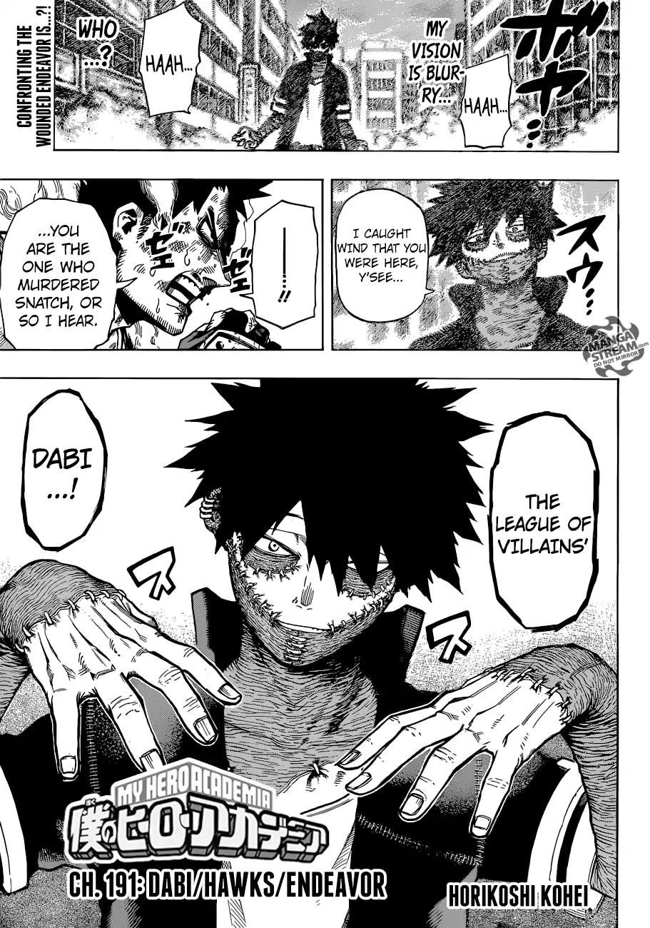 Boku No Hero Academia Chapter 191 page 1 - 