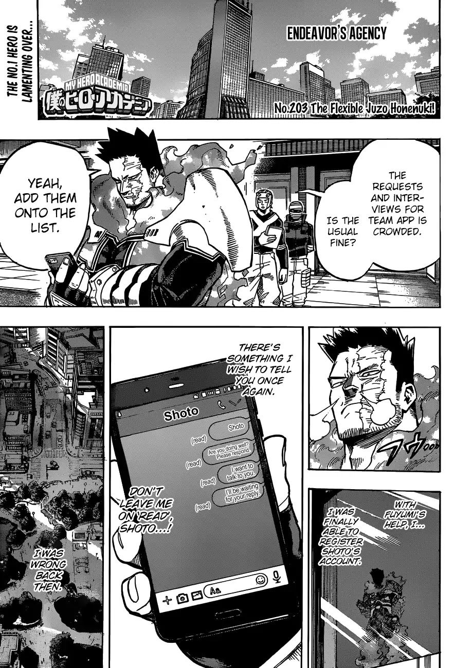Boku No Hero Academia Chapter 203 page 1 - 