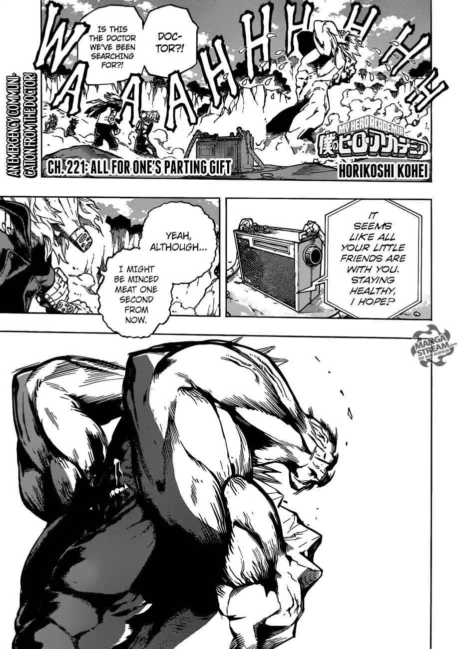 Boku No Hero Academia Chapter 221 page 1 - 