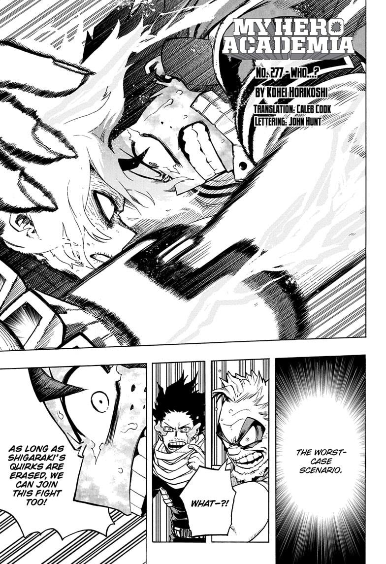 Boku No Hero Academia Chapter 277 page 1 - 