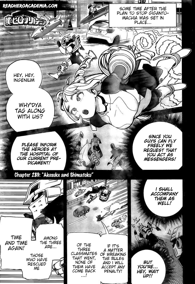 Boku No Hero Academia Chapter 289 page 1 - 