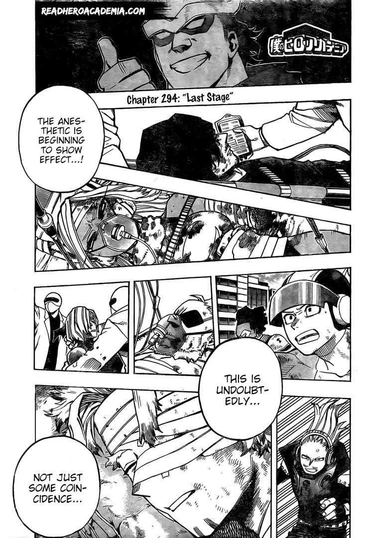 Boku No Hero Academia Chapter 294 page 1 - 