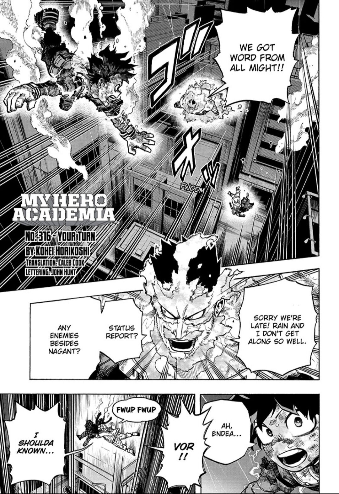 Boku No Hero Academia Chapter 316 page 1 - 