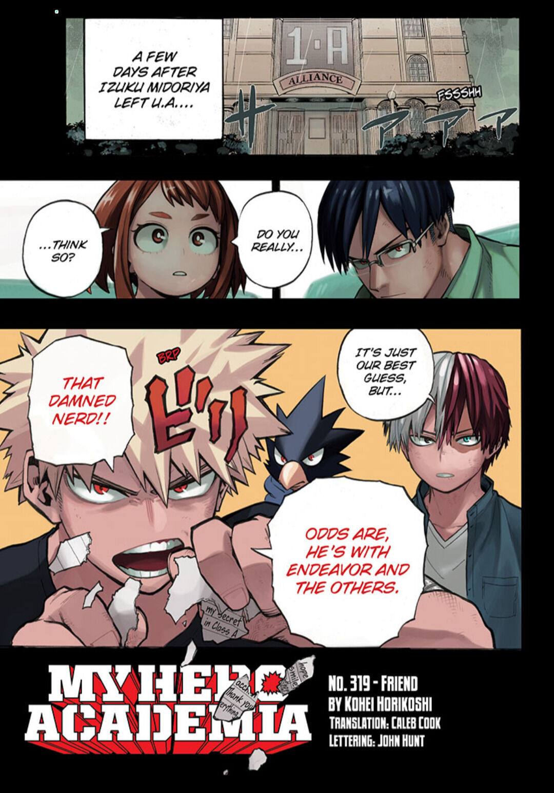 Boku No Hero Academia Chapter 319 page 1 - 