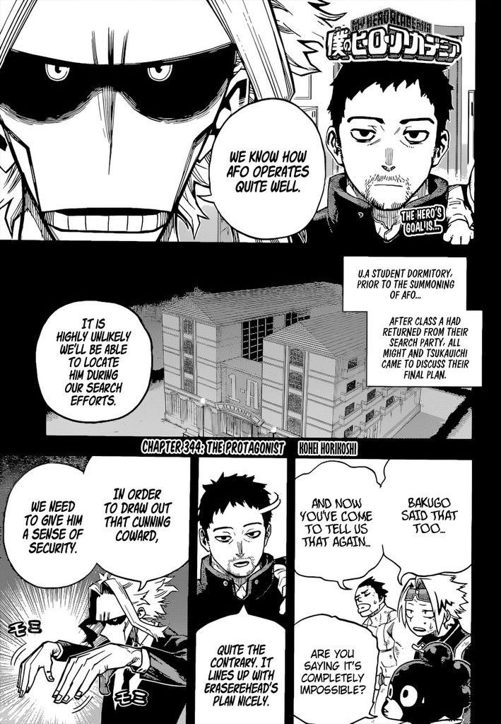 Boku No Hero Academia Chapter 344 page 1 - 