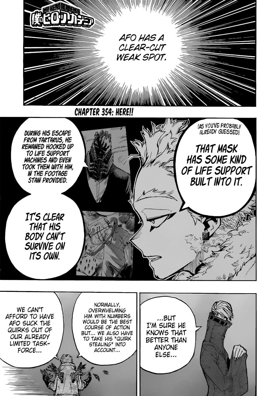 Boku No Hero Academia Chapter 354 page 1 - 