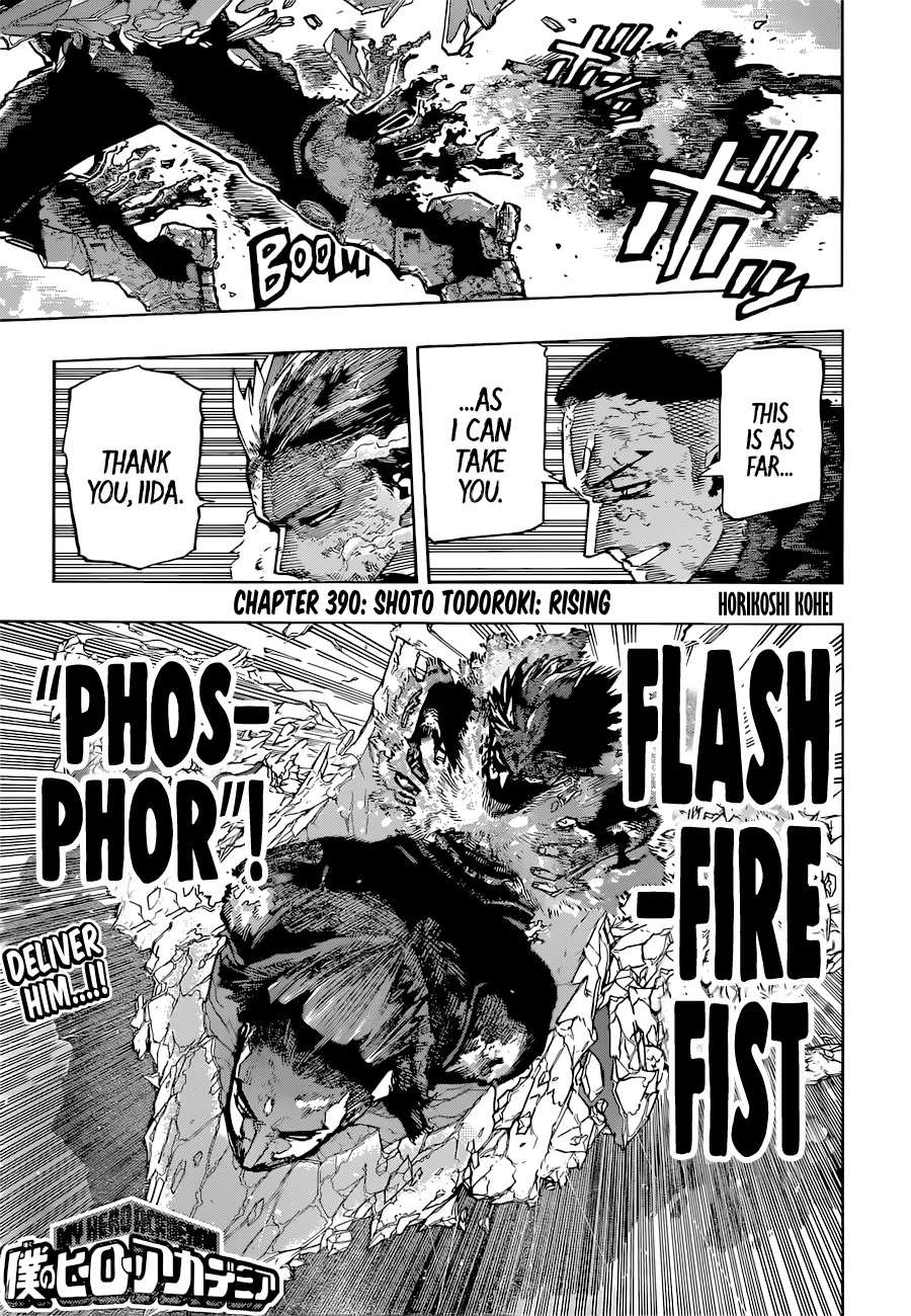 Boku No Hero Academia Chapter 390 page 1 - 