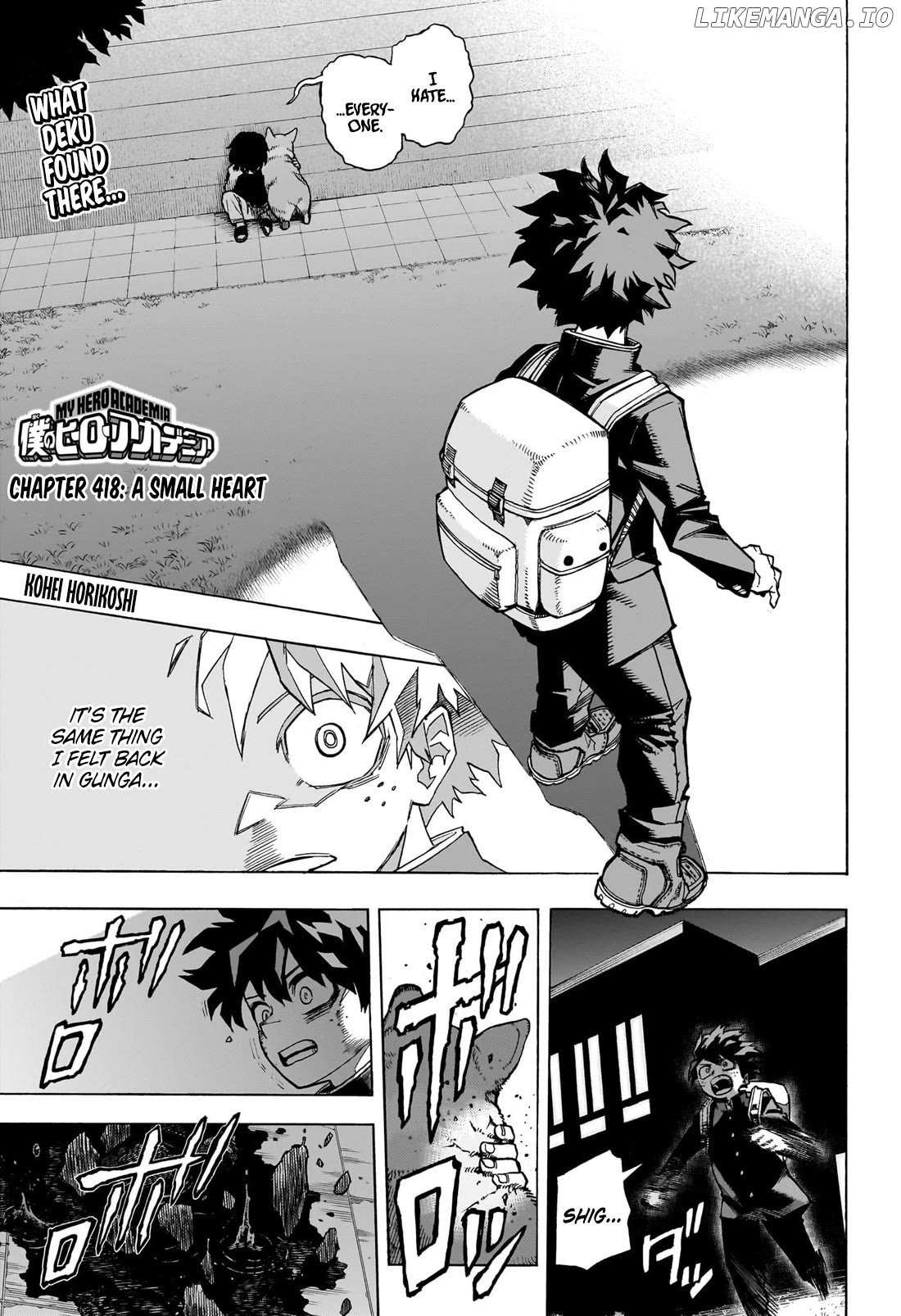 Boku No Hero Academia Chapter 418 page 1 - 