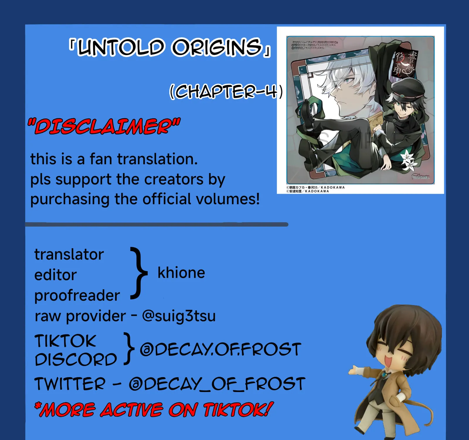 Bungo Stray Dogs: The Untold Origins of the Detective Agency Chapter 4 page 1 - 
