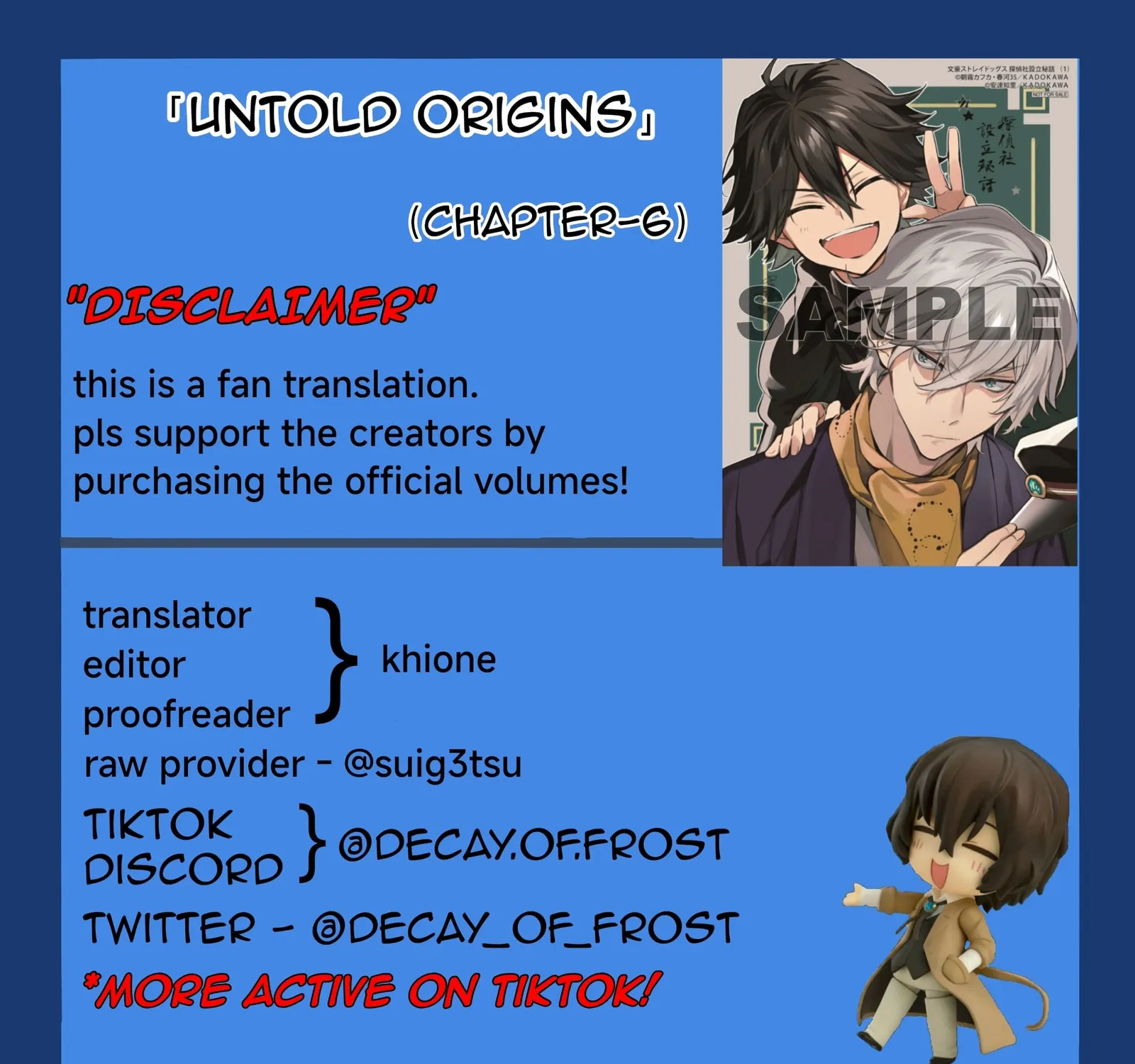 Bungo Stray Dogs: The Untold Origins of the Detective Agency Chapter 6 page 1 - 