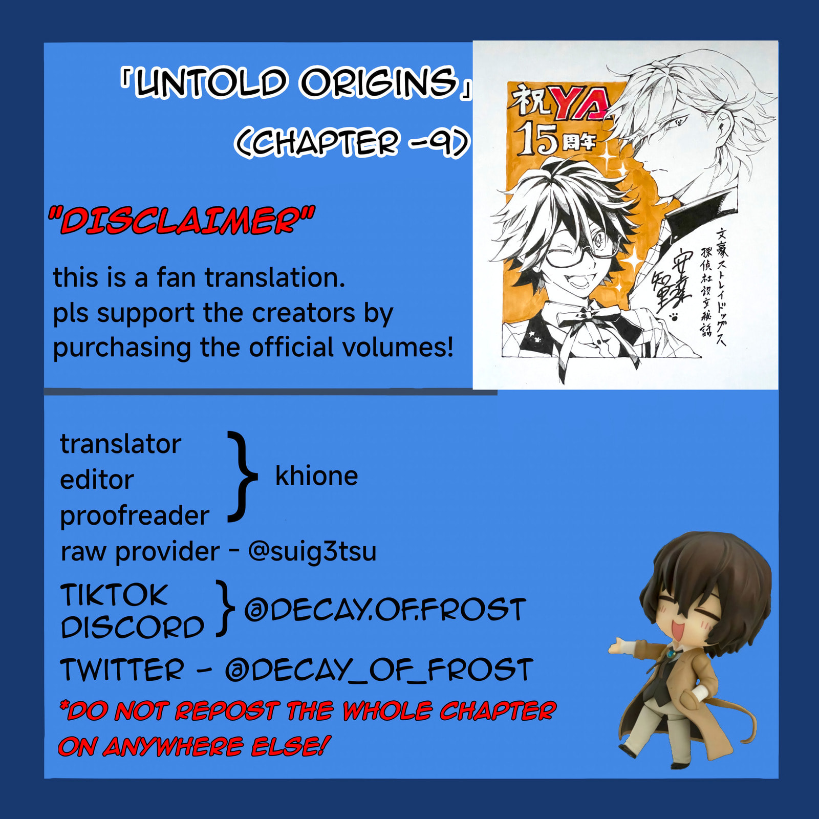 Bungo Stray Dogs: The Untold Origins of the Detective Agency Chapter 9 page 1 - 