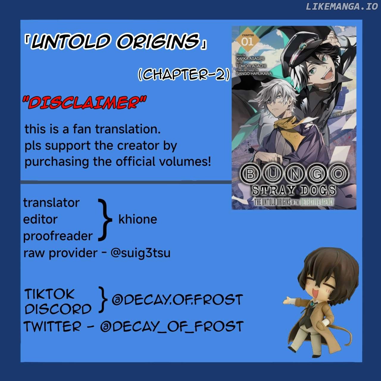 Bungou stray dogs: Untold Origins of the Detective Agency Chapter 2 page 2 - 