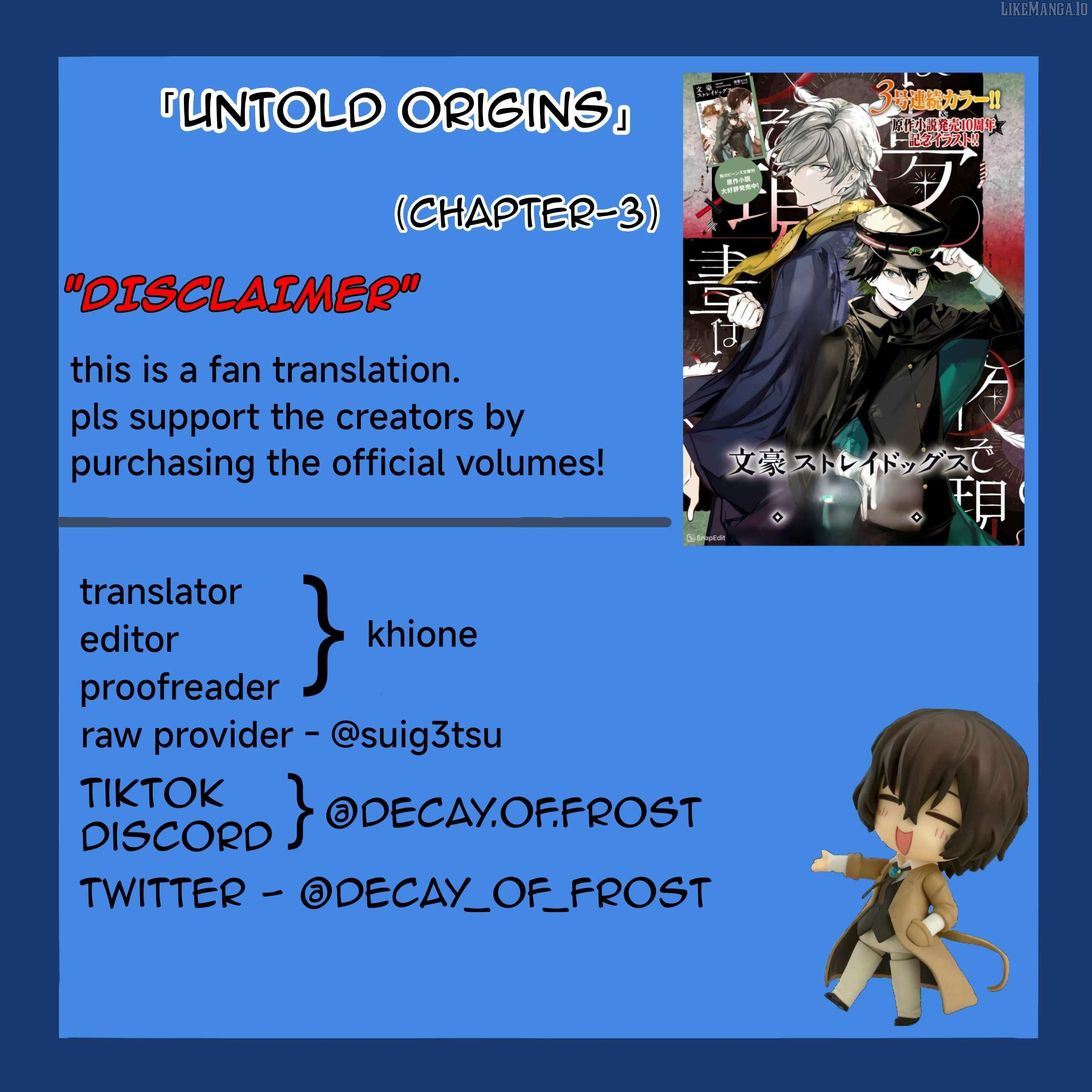 Bungou stray dogs: Untold Origins of the Detective Agency Chapter 3 page 2 - 