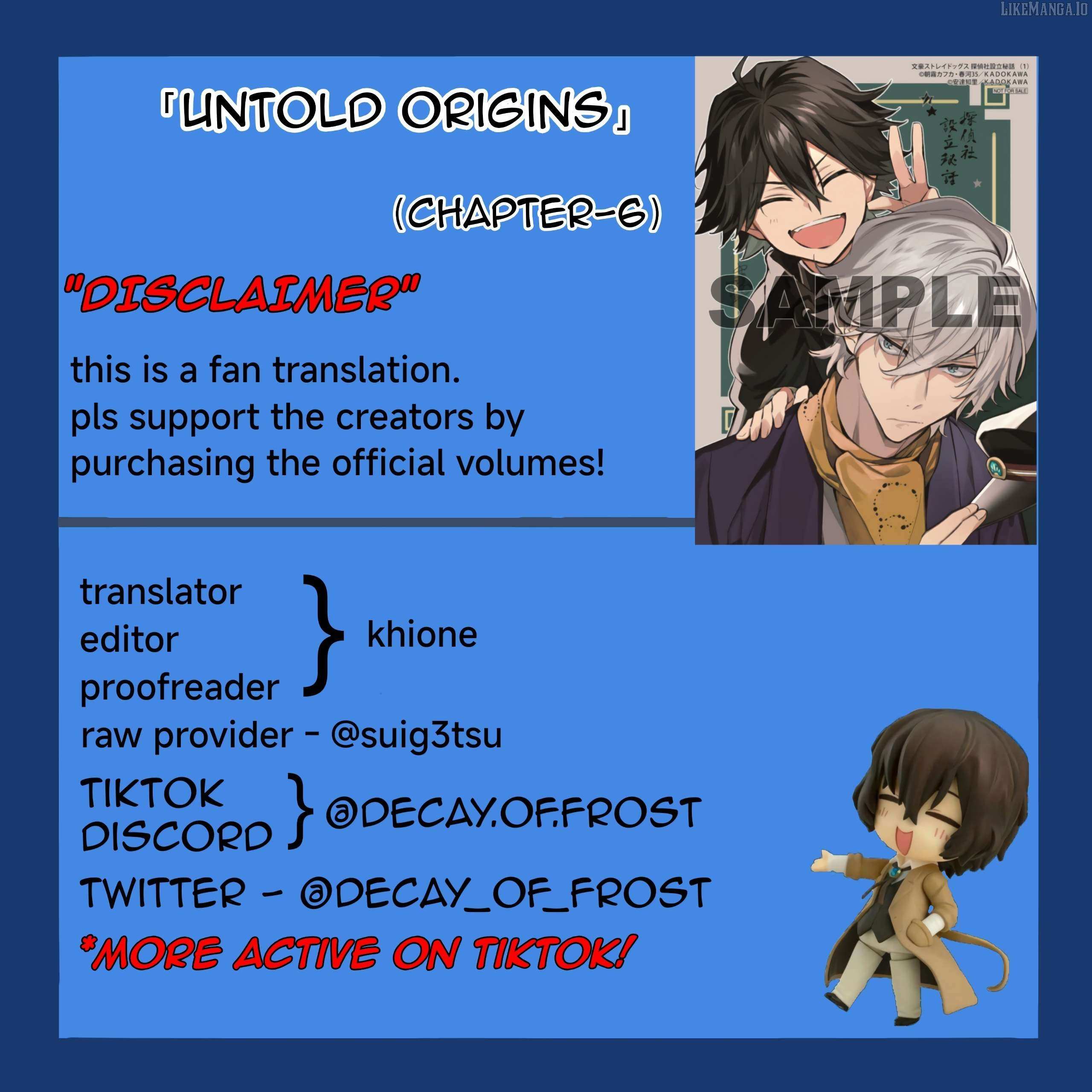 Bungou stray dogs: Untold Origins of the Detective Agency Chapter 6 page 2 - 