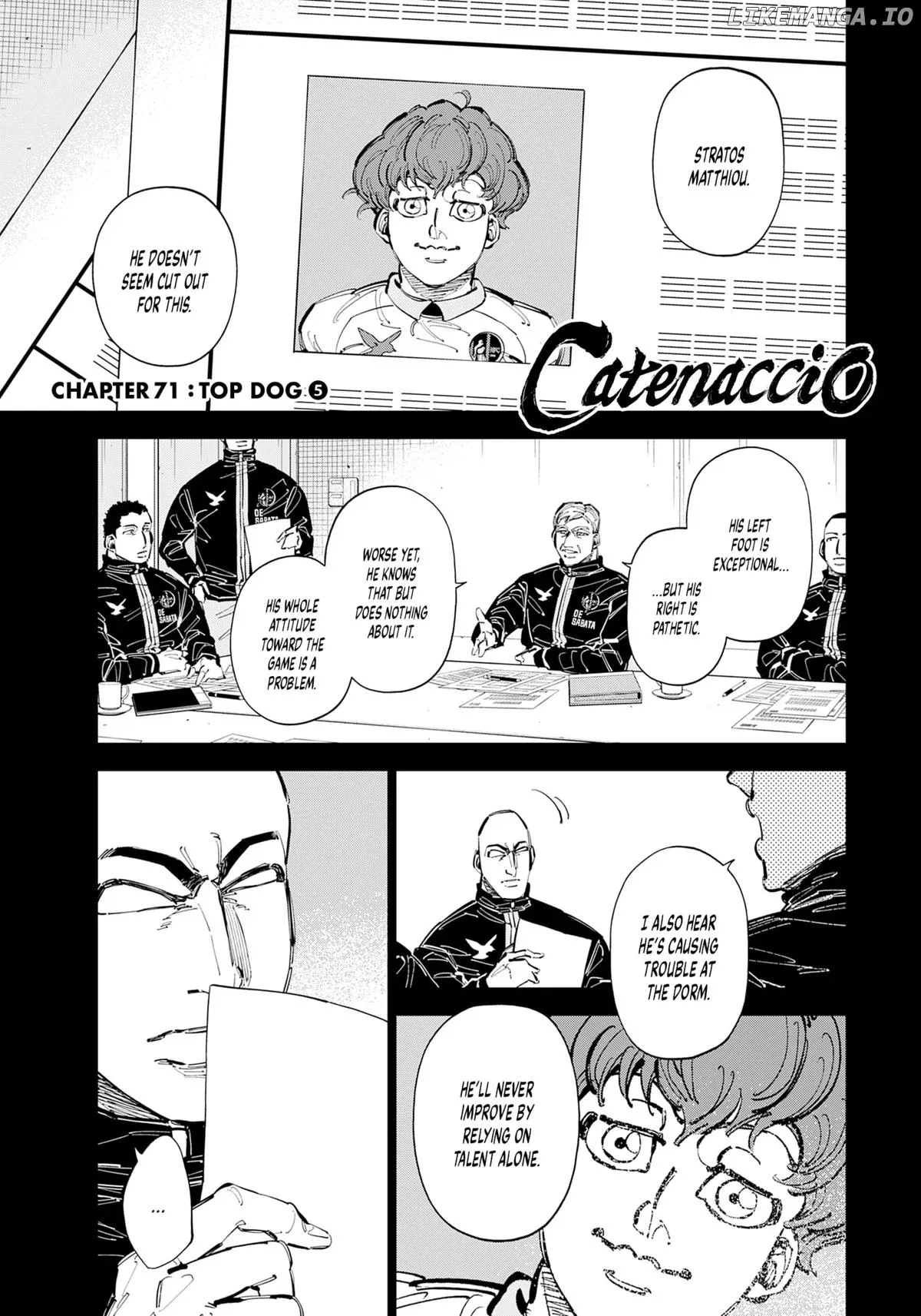 Catenaccio  Manga Chapter 71 page 1 - 