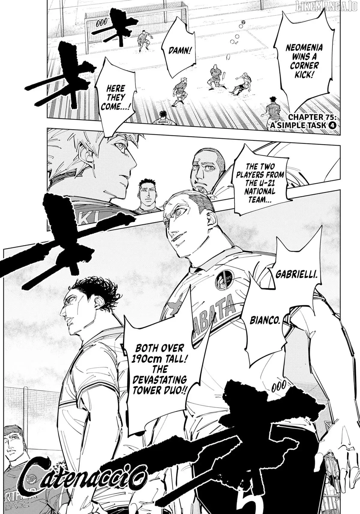 Catenaccio  Manga Chapter 75 page 1 - 