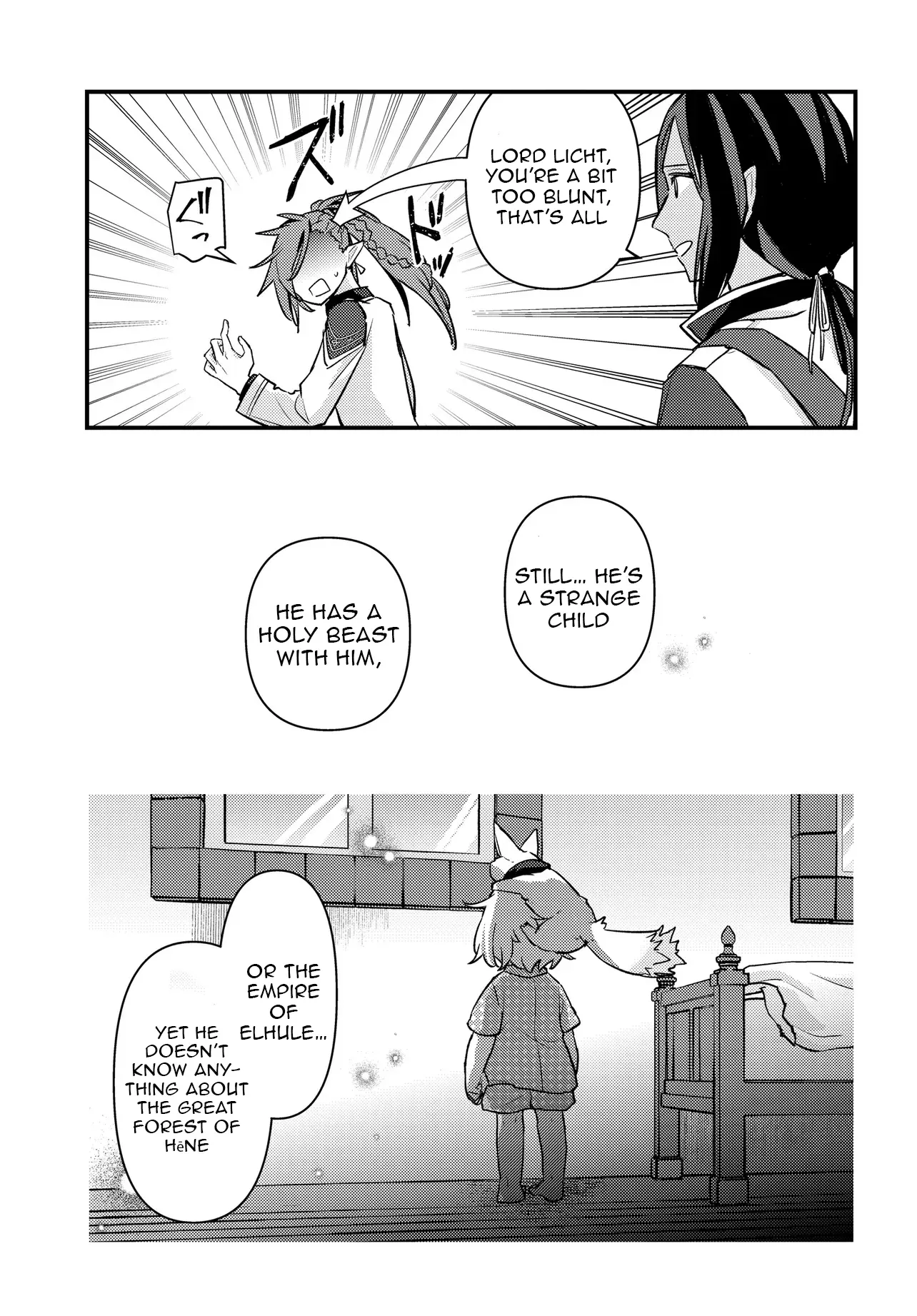 Chibikko Tenseisha wa Teni Oenai! ~Tensei Shitara Chibikko Datta Kedo, Seijuu to Issho ni Chudooon! Suru~ Chapter 1 page 36 - 