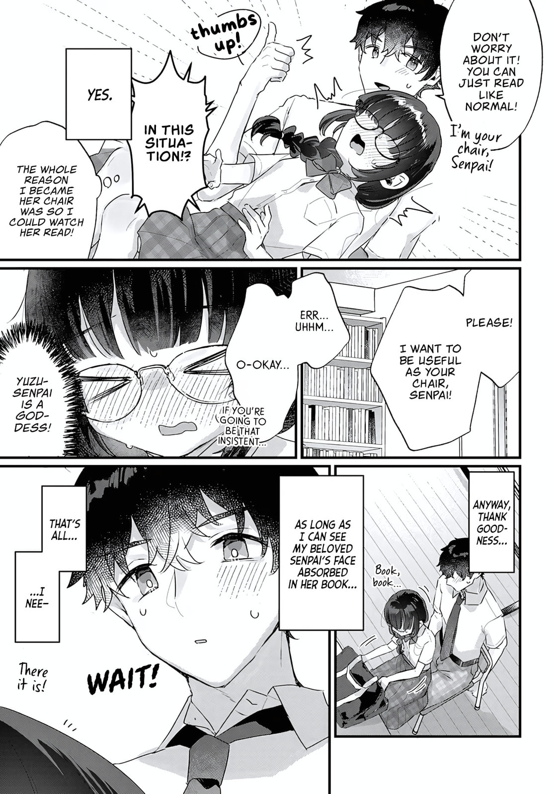 Chiisakute Kawaii Bungeibu no Chiteki na Senpai o, Hiza no Ue ni Nosetara Mainichi Suwattekuru you ni natta Chapter 1 page 17 - 