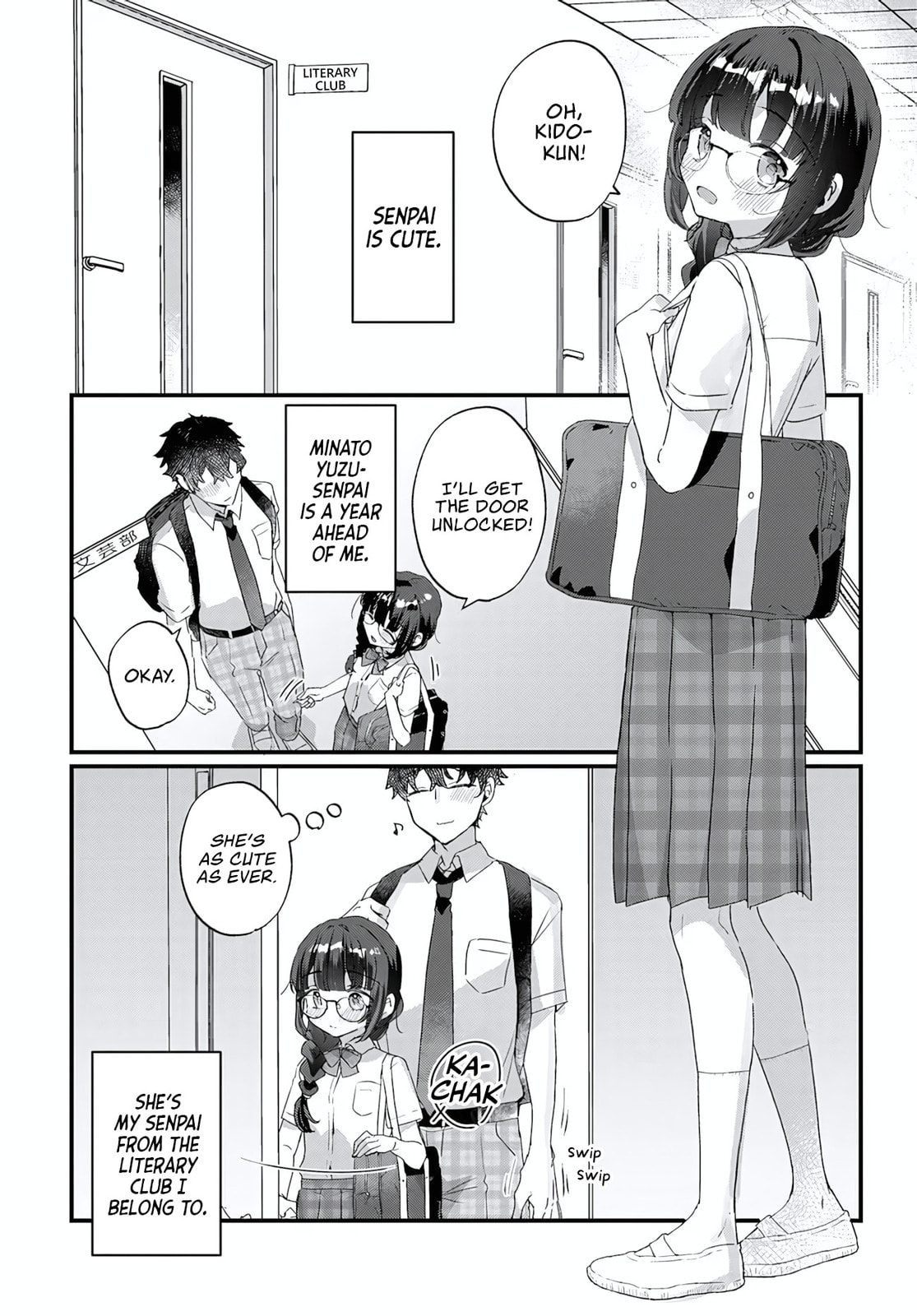 Chiisakute Kawaii Bungeibu no Chiteki na Senpai o, Hiza no Ue ni Nosetara Mainichi Suwattekuru you ni natta Chapter 1 page 3 - 