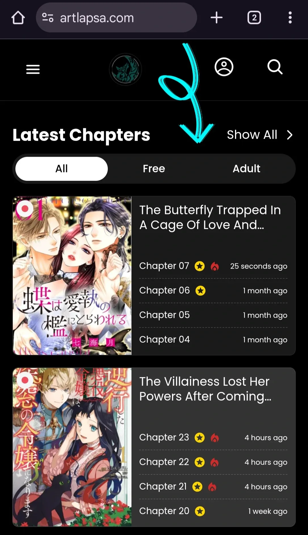Chō wa aishū no ori ni torawareru Chapter 4 page 1 - 