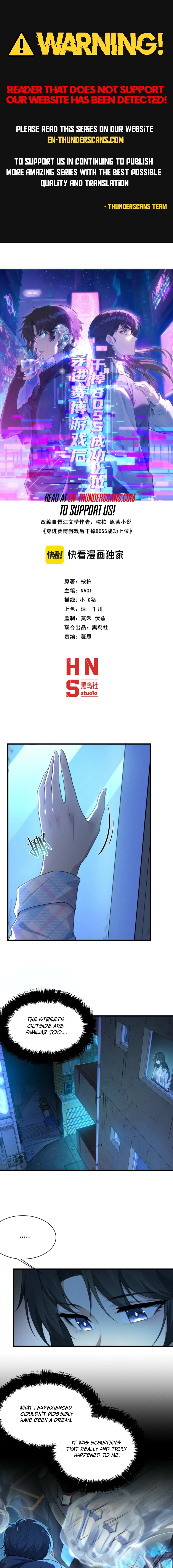 Chuan Jin Saibo Youxi Hou Gandiao BOSS Chenggong Shangwei Chapter 19 page 1 - 
