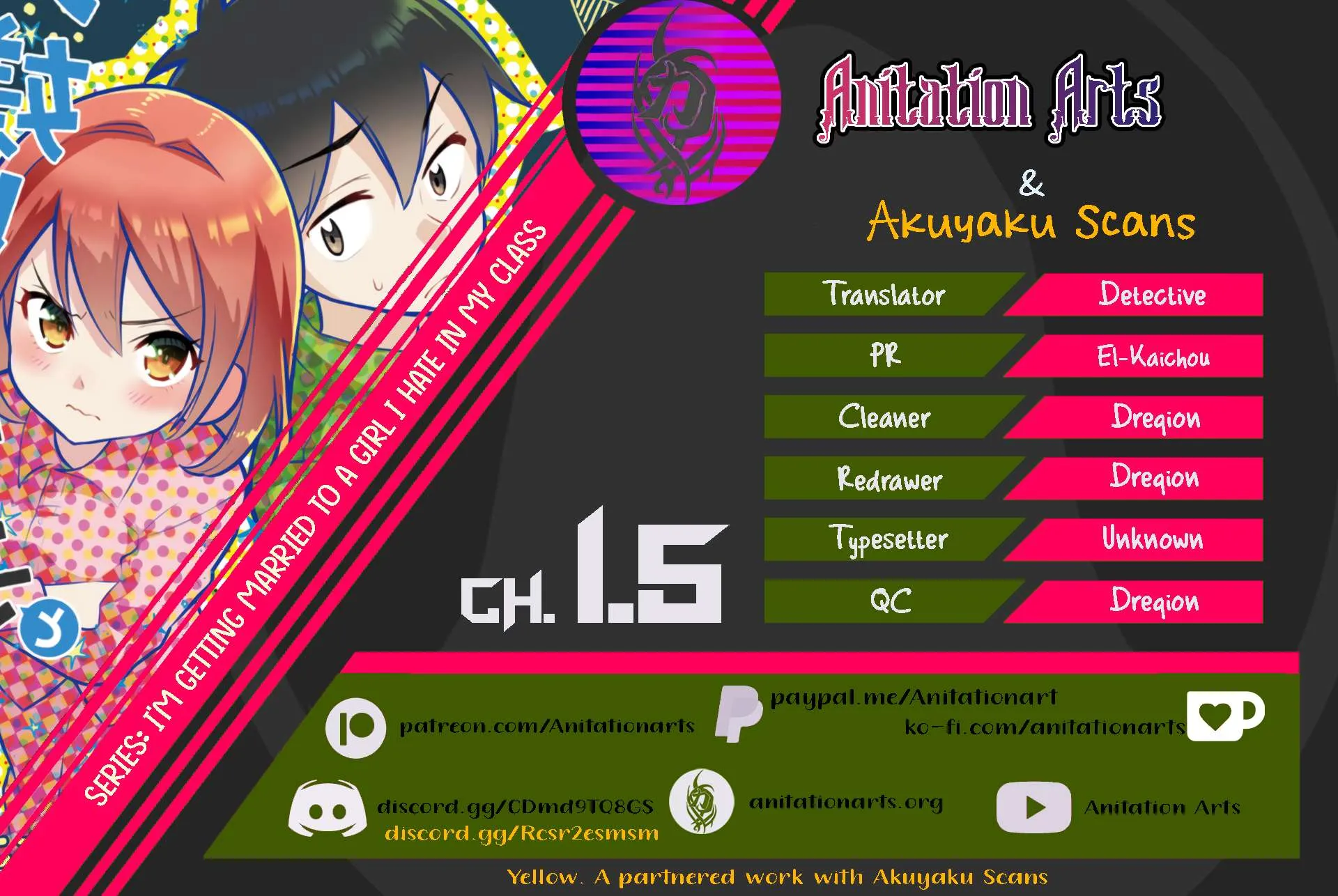 Class no Daikirai na Joshi to Kekkon Suru Koto ni Natta Chapter 1.5 page 2 - 