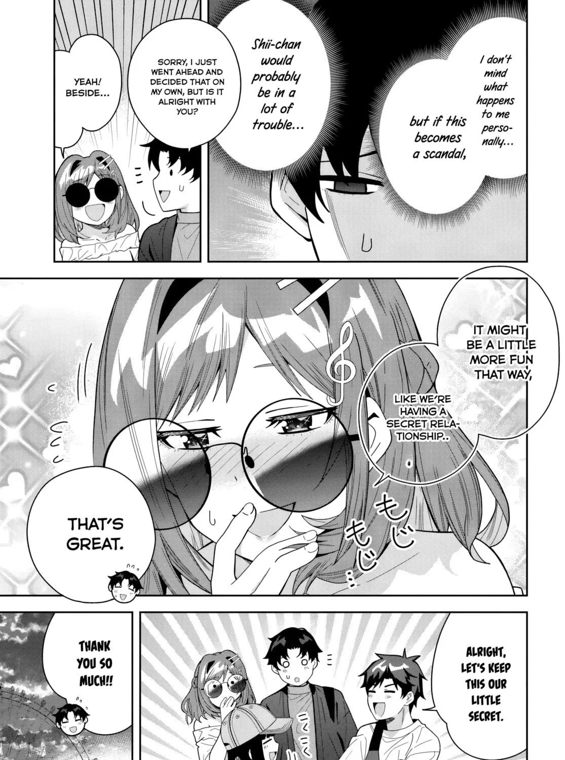 Classmate no Moto Idol ga, Tonikaku Kyodou Fushin Nan desu Chapter 22 page 55 - 