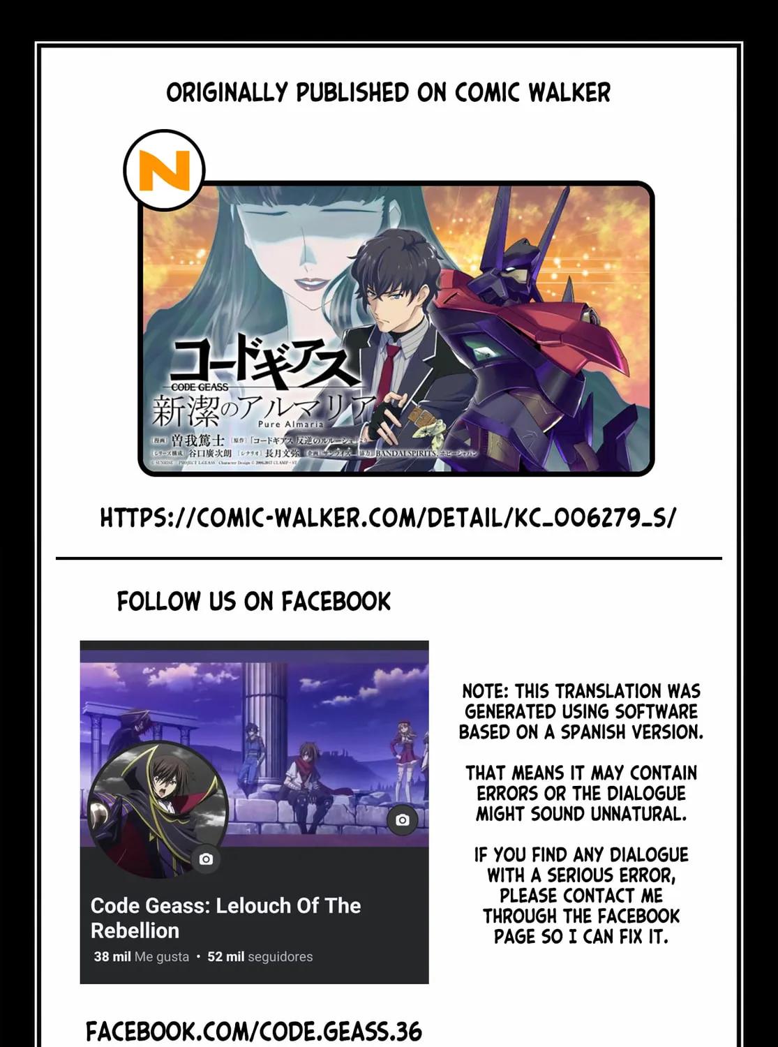 Code Geass: Pure Almaria Chapter 6 page 39 - 
