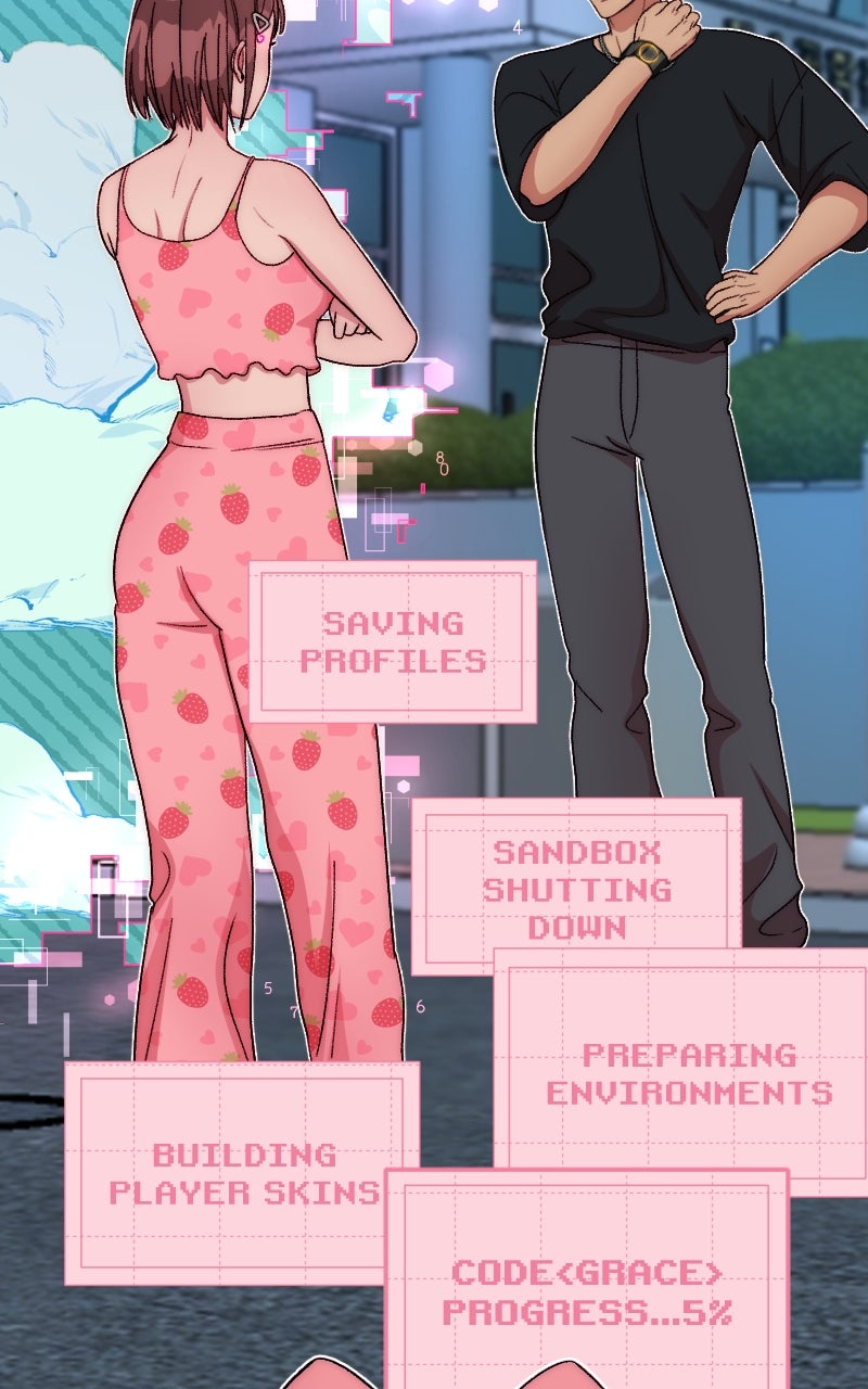 Code ‹grace› Ep. 3 - Virtual Playpen—Keep Up! page 101 - 