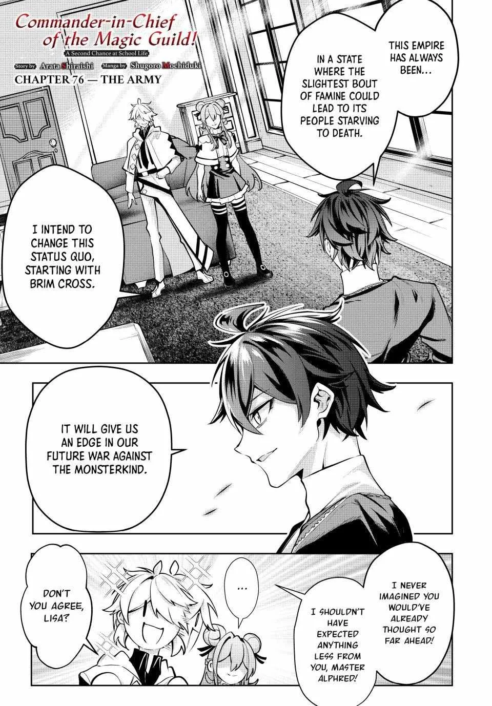 Commander-in-Chief of the Magic Guild!: A Second Chance at School Life Chapter 76 page 1 - 