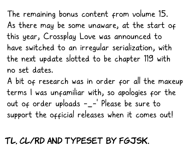 Crossplay Love: Otaku x Punk Chapter 118.5 page 17 - 