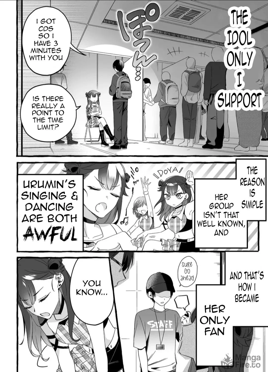 Damedol to Sekai ni 1-ri Dake no Fan Chapter 1 page 8 - 