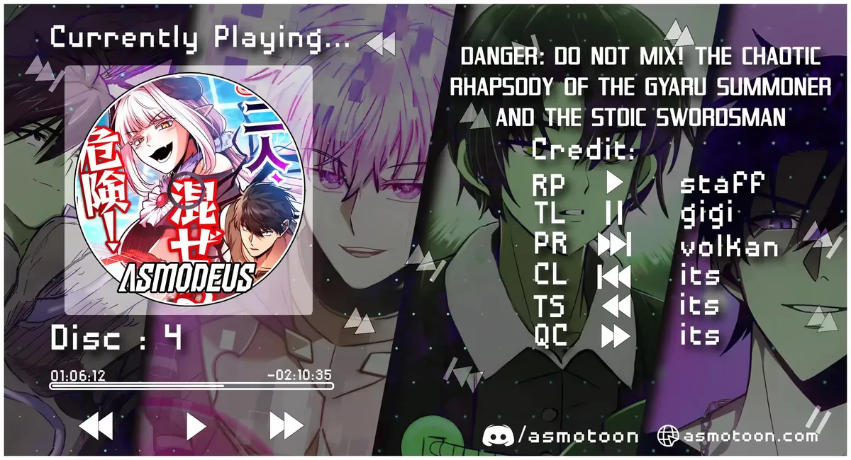 Danger: Do Not Mix! The Chaotic Rhapsody of the Gyaru Summoner and the Stoic Swordsman Chapter 4 page 1 - 