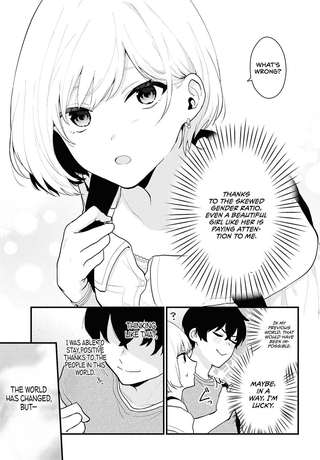 Danjo-hi 1:5 no Sekai demo Futsuu ni Ikirareru to Omotta?: Gekiomoi Kanjou na Kanojo-tachi ga Mujikaku Danshi ni Honrou Saretara Chapter 1 page 9 - 