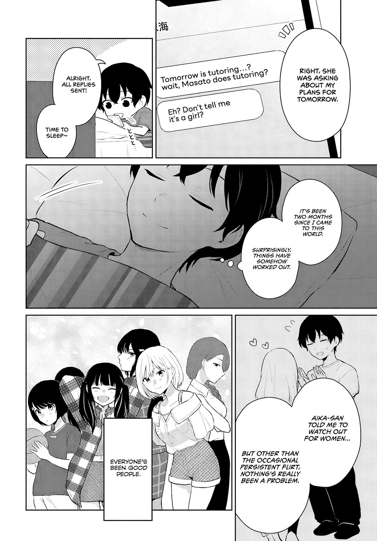 Danjo-hi 1:5 no Sekai demo Futsuu ni Ikirareru to Omotta?: Gekiomoi Kanjou na Kanojo-tachi ga Mujikaku Danshi ni Honrou Saretara Chapter 9 page 42 - 