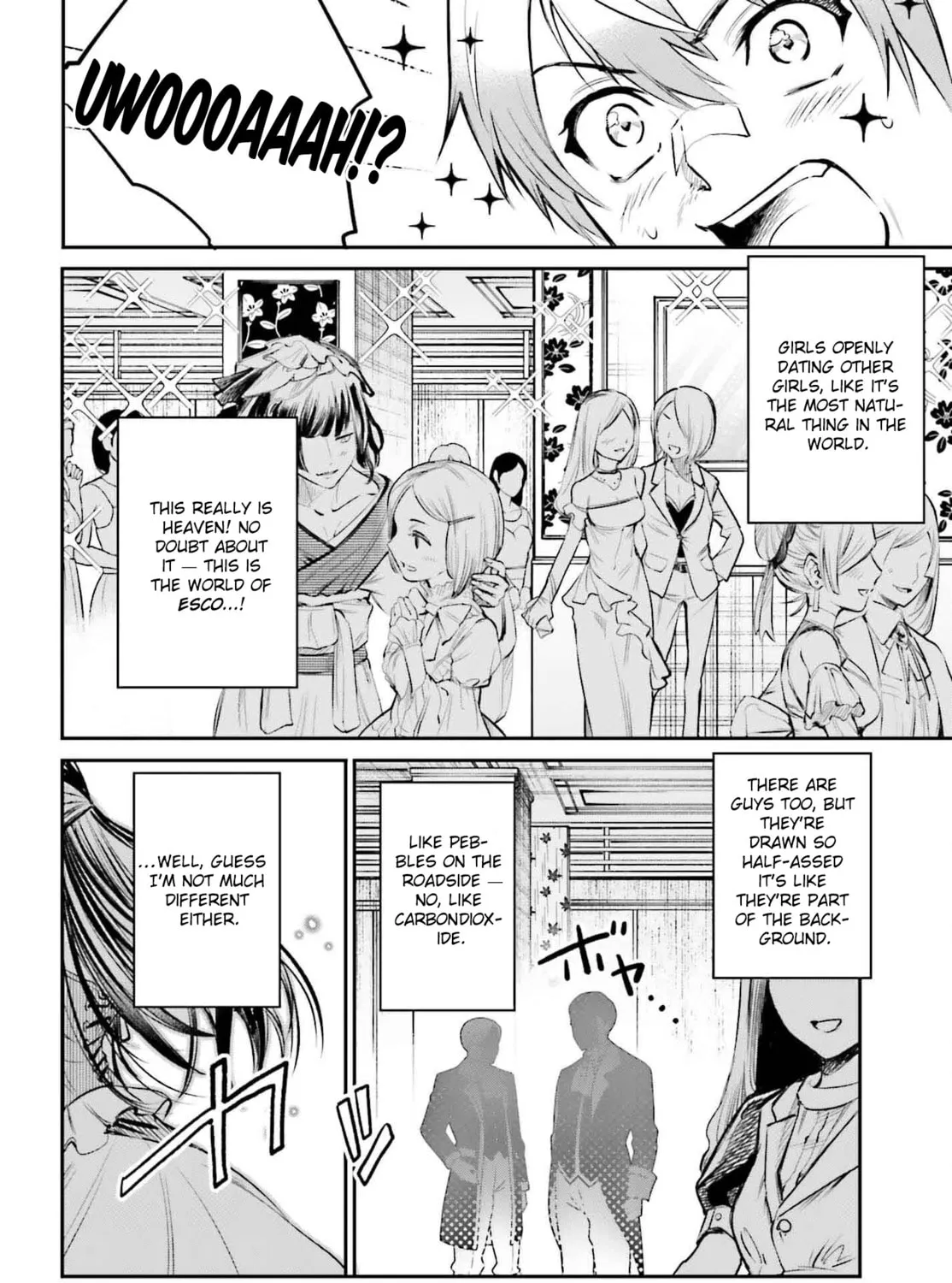 Danshi Kinsei Game Sekai de Ore ga Yaru Beki Yuiitsu no Koto: Yuri no Aida ni Hasamaru Otoko Toshite Tensei Shite Shimaimashita Chapter 1 page 43 - 