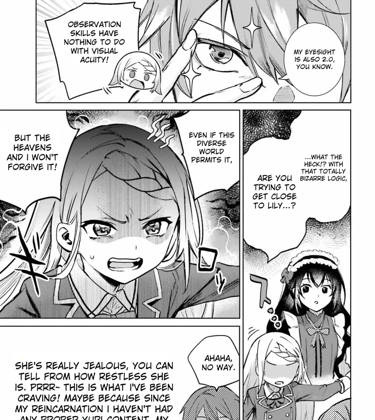 Danshi Kinsei Game Sekai de Ore ga Yaru Beki Yuiitsu no Koto: Yuri no Aida ni Hasamaru Otoko Toshite Tensei Shite Shimaimashita Chapter 13 page 54 - 
