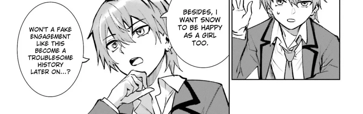 Danshi Kinsei Game Sekai de Ore ga Yaru Beki Yuiitsu no Koto: Yuri no Aida ni Hasamaru Otoko Toshite Tensei Shite Shimaimashita Chapter 14 page 11 - 