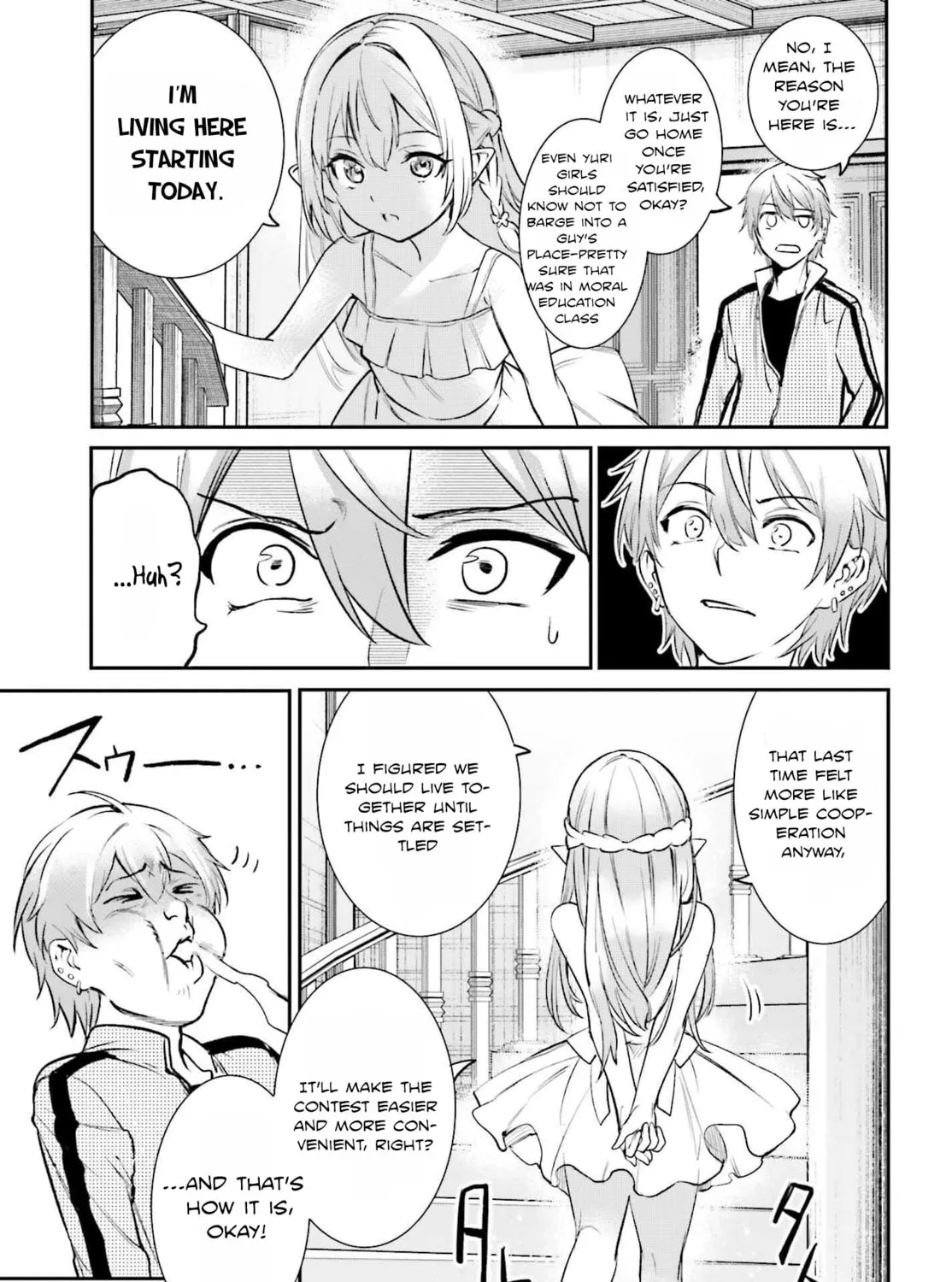 Danshi Kinsei Game Sekai de Ore ga Yaru Beki Yuiitsu no Koto: Yuri no Aida ni Hasamaru Otoko Toshite Tensei Shite Shimaimashita Chapter 2 page 85 - 