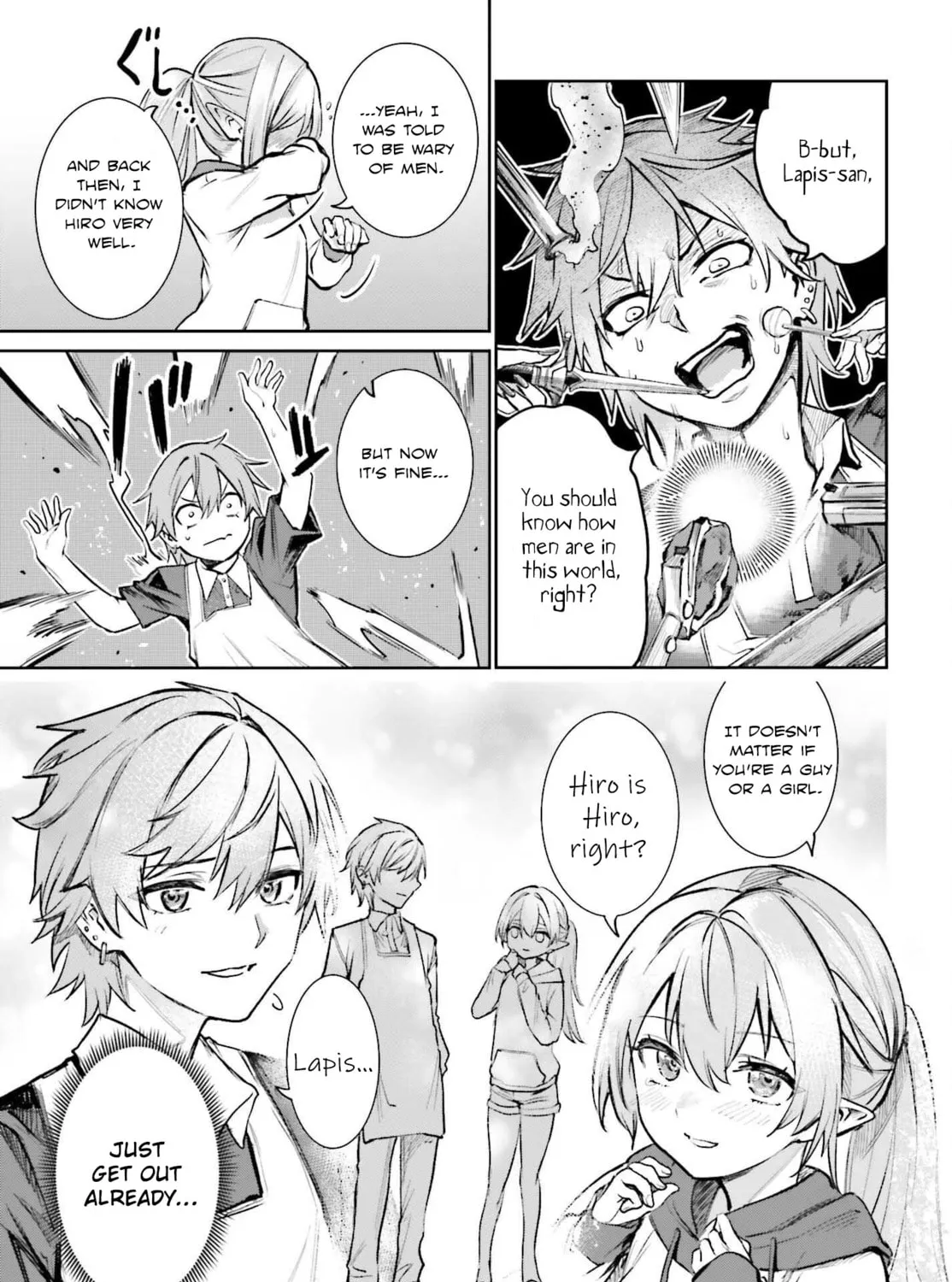 Danshi Kinsei Game Sekai de Ore ga Yaru Beki Yuiitsu no Koto: Yuri no Aida ni Hasamaru Otoko Toshite Tensei Shite Shimaimashita Chapter 6 page 45 - 