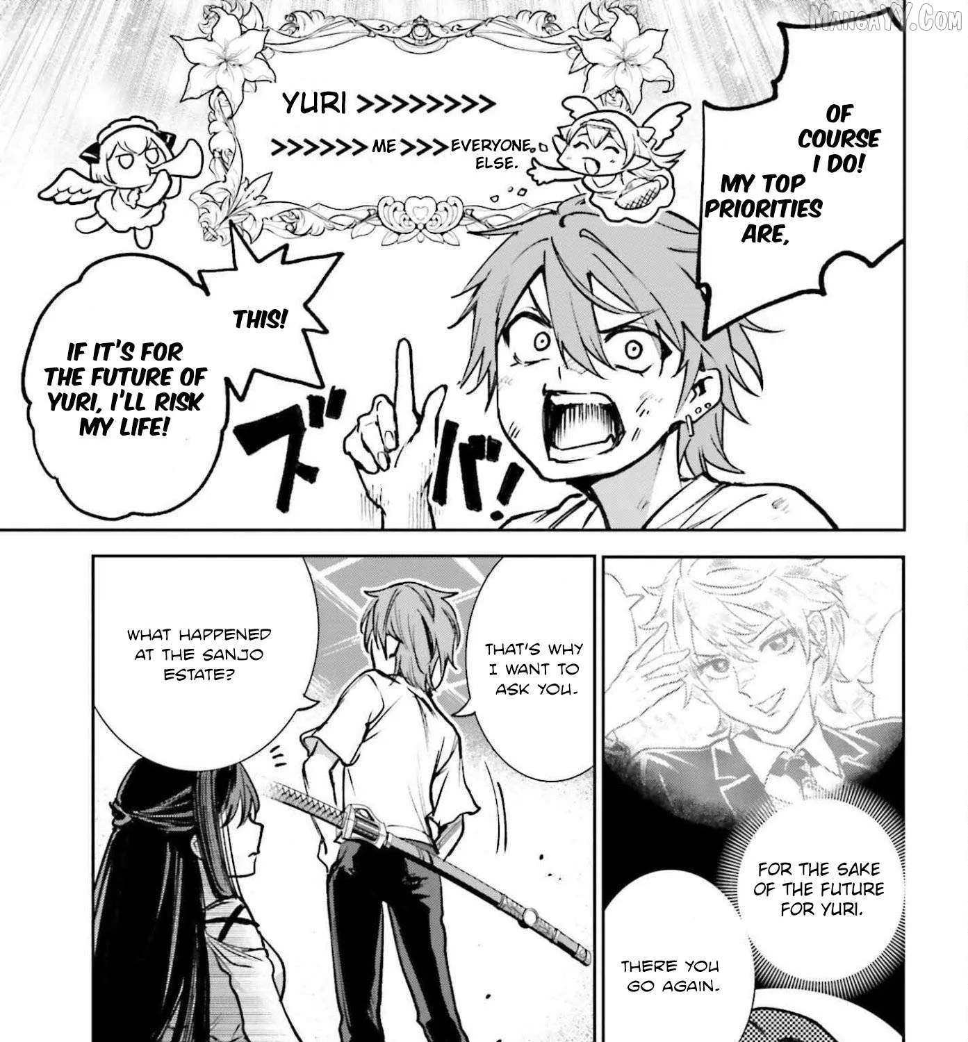 Danshi Kinsei Game Sekai de Ore ga Yarubeki Yuiitsu no Koto - Yuri no Ma ni Hasamaru Otoko to Shite Tensei shite shimaimashita Chapter 10 page 6 - 
