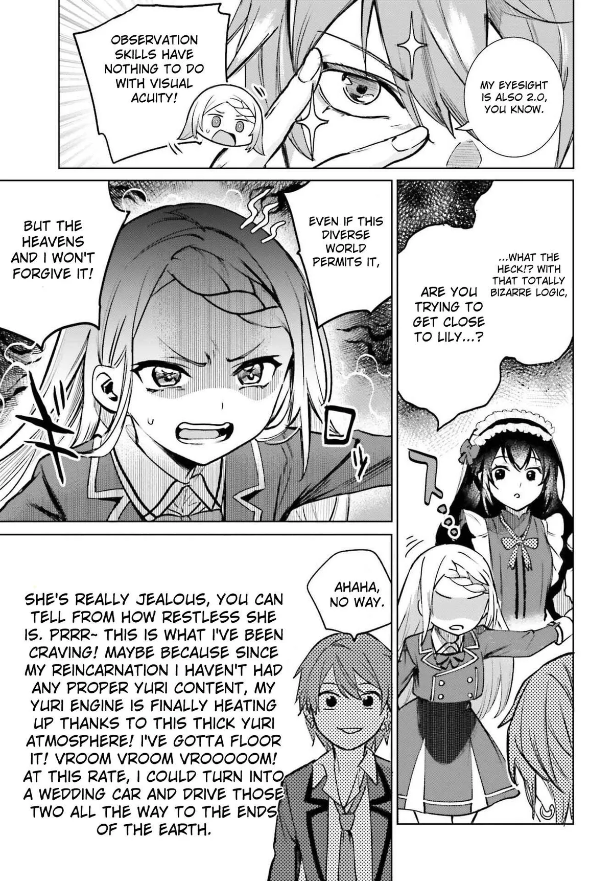 Danshi Kinsei Game Sekai de Ore ga Yarubeki Yuiitsu no Koto - Yuri no Ma ni Hasamaru Otoko to Shite Tensei shite shimaimashita Chapter 13 page 28 - 