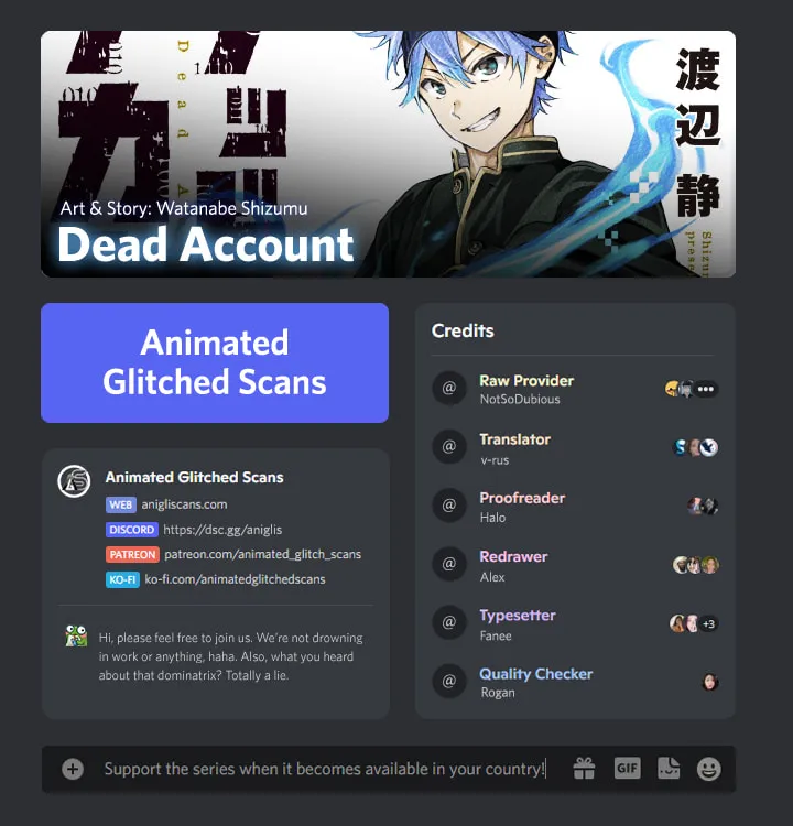 Dead Account Chapter 10 page 1 - 
