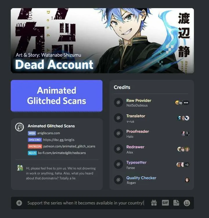 Dead Account Chapter 8 page 1 - 