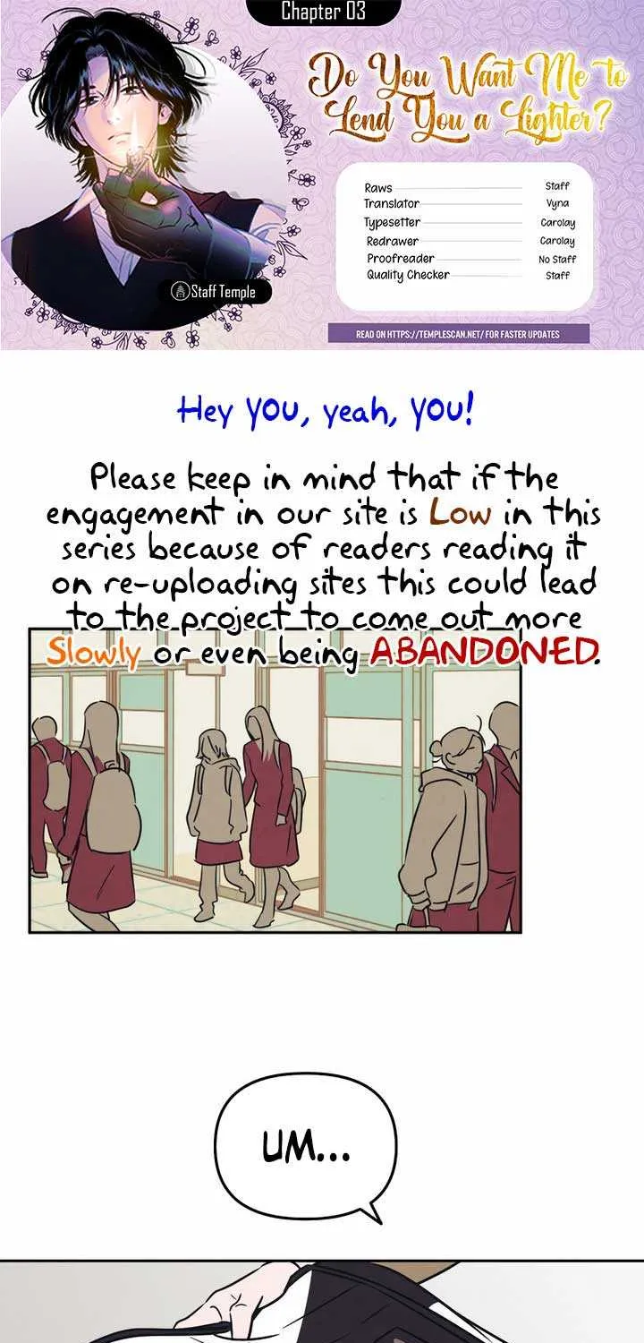 Do You Want Me to Lend You a Lighter? Chapter 3 page 1 - 